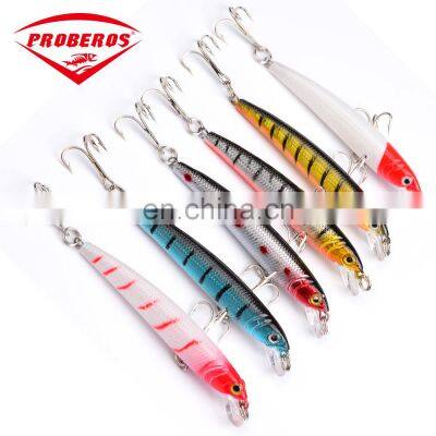 5.6GFloating lure bait Mino plastic hard bait7.5CMLure topmouth Culter eating bait Rattle Wobbler Fishing Lure Slow Floating