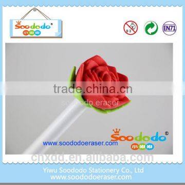 TPR wholesale pencil with flower shaped top eraser