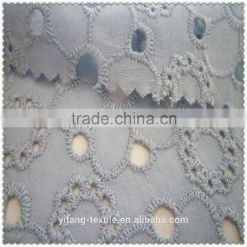 Blue Cotton Embroidering Fabric photo-2