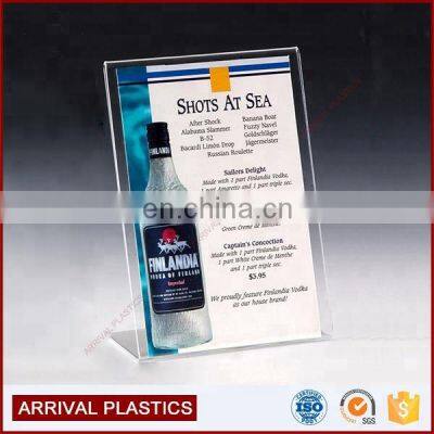 Table Stand Slanted Custom Clear A4 Acrylic Menu Holder photo-3