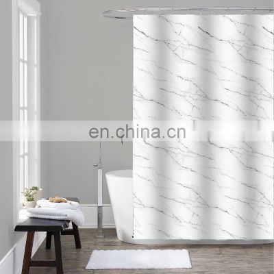 Printed polyester shower curtain