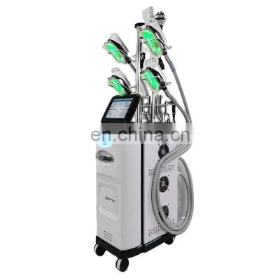 Multifunction cavitation RF 5 cryo handles double chin removal fat loss cryolipolysis machine