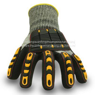 Sharp Tool Handing Anti Hppe Knitted Impact Glove photo-4