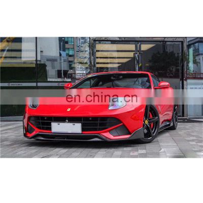 Rudne Top Quality For Ferrari F12 Upgrade DMC Style Carbon Fiber Body Kit Front Lip Rear Diffuser  Side Skirts Spoiler