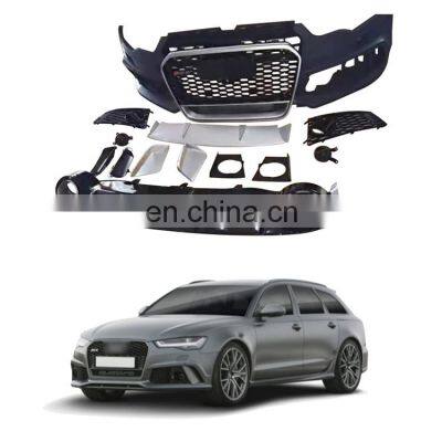 Car Body Kits Front Face Kits Spare Parts Car Upgrade For AUDI A6 to RS6 13 to 15