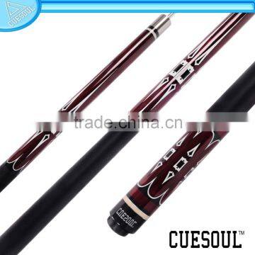 CUESOUL 1/2 Jointed Fashionable Pool Cue, Maple Shaft, Quick Release Stainless Steel Center Joint, ,Rubber Wrap