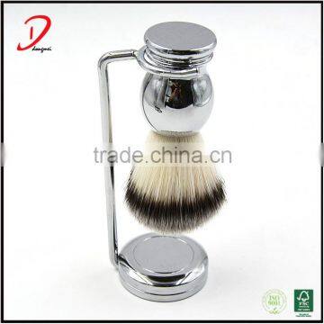 High quality metal shaving brush stand with synthetic hair shaving brush