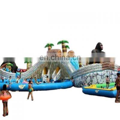 China factory sale inflatable water park with large inflatable pool,best price amusement water park with slide