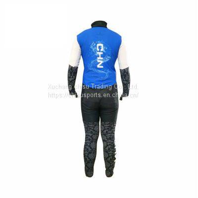 Long Ice Speed Skating Skin Suit Custom Men Women Kid Long Sleeve Ice Short Track Speed Skating Skin Suit Inline Skin Suit photo-4