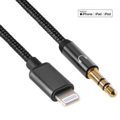 High Quality Car Aux Stereo Adapter MFi Lightning to 3.5mm Jack Audio Cable for Apple IPhone 8/X/11/12/13 photo-2