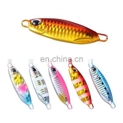 JOHNCOO 10G/20G/30G/40G/60G Lead Metal Jigging Lure Slow Pitch Saltwater/Freshwater Fishing Lure Hard Bait