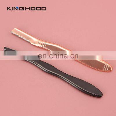 Private Label Biodegradable Hair Remover Eye Trimmer Professional Face Stainless Steel Eyebrow Razor photo-5