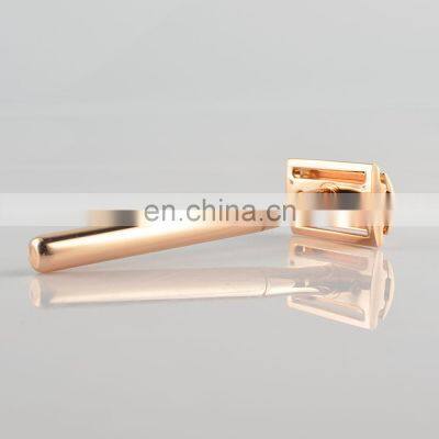 High Quality Gold Men Shaving Razor Professional Men Safety Razor Single Blade Shaving Razor photo-3