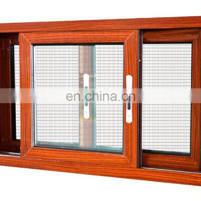 Factory Price Office Apartment Dust Proof Brown Color Aluminium Frame Triple Glass Ventilation Sliding Window