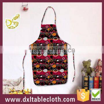 Fancy Printed Plastic Kitchen Disposable Apron cooking apron