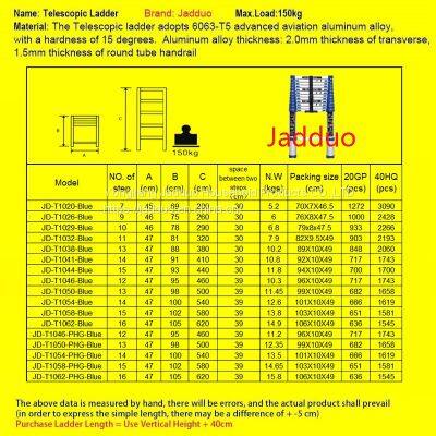 Single Blue Telescopic Ladder photo-2