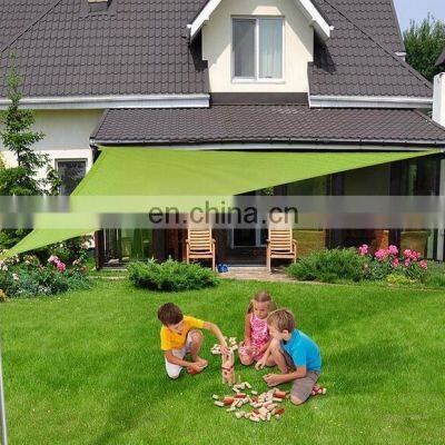 Waterproof green shade sail 160gsm with PU coated sun sail