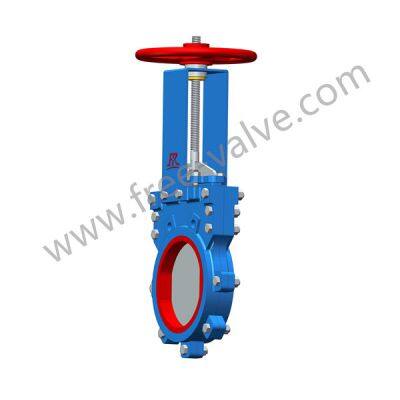 FRZ73PU URETHANE LINED KNIFE GATE VALVES For Abrasive Slurry photo-2