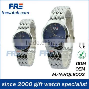 2014 new style lover's watch with diamond wholesales alloy lover watchs