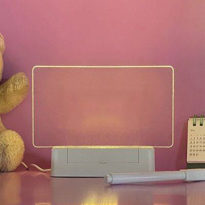 Creative Gifts Girl Bedroom Sleeping Lamp Cute Soft Light Desk Lamp 3D Message note Board Night Light With Pen
