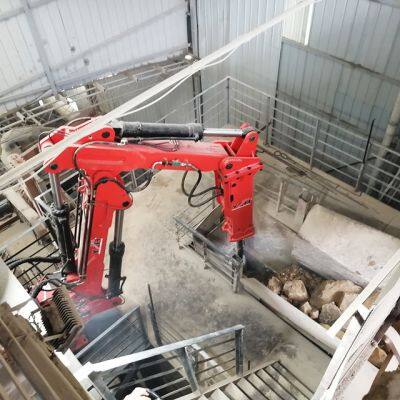 Pedestal rock breaker boom system