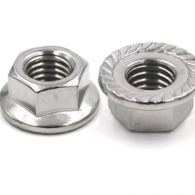 304 Stainless Steel Fasteners, Bolts, Flange Nuts, DIN6923 Anti Slip Nuts photo-3