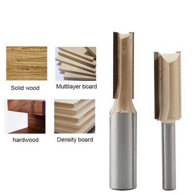 1/4 1/2 Handle CNC Engraving Planer Drill Bit Double-Slot Hard Alloy Straight Cutting Woodworking Milling Cutter OEM Customized photo-2