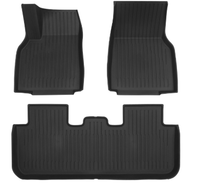 Premium Mold-Injection Full Set Floor Mats for 2025 Tesla Model Y Juniper - DZ25022100, Precision-Fit TPE Interior Protection