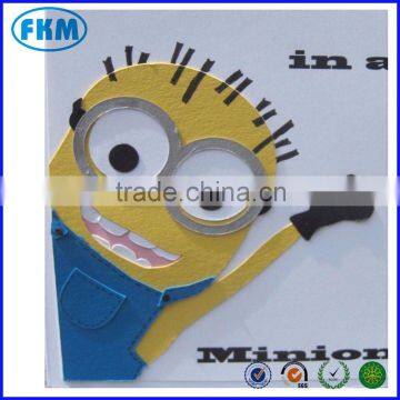 Minion handmade Greeting Card Kit Set of 3 cartoon, paper piecing silly, fun