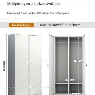 Premium Single Door Metal Staff Locker for London Corporate Cloakroom | 1800mm High Steel Wardrobe with Mirror & Anti-Tilt Design