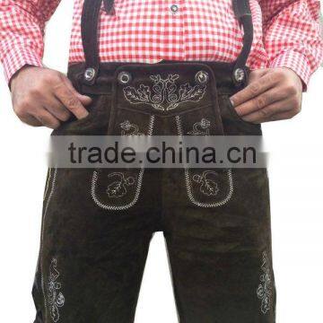 Trachten Lederhosen aus Buff Nubuk leder Damen und Herren