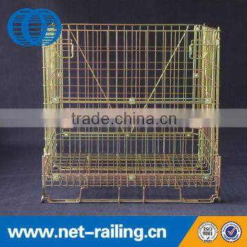 Collapsible warehouse metal stackable storage wire mesh container                        
                                                Quality Choice