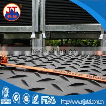 Antislip black PE construction road mat