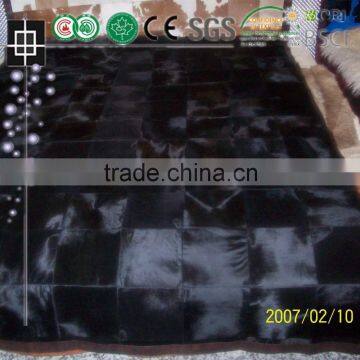 Hand Knotted Patchwork Cowhide Carpet photo-5