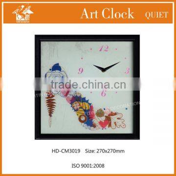 square photo frame wall clock