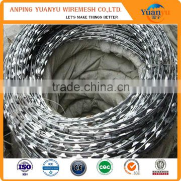 galvanized razor barbed wire with standard length 16m