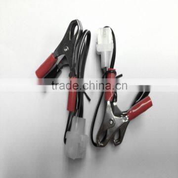 2 Pin Male White Connector 15A Nickel Plate Battery Clip Motorcycle Electronic Wire Harness photo-3