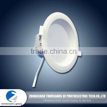 Rugged appearance 22W 110LEDs PC round shell integrated ultra slim led downlight