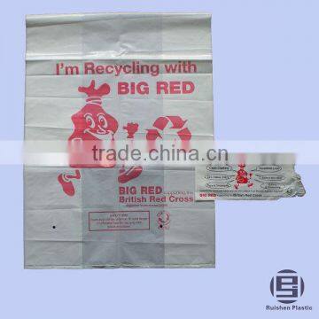 BG Biodegradable PE Plastic Charity Bag With Printing For Collection