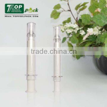 High end skin care use syringe bottle