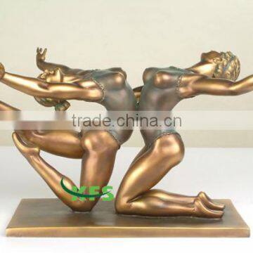 Bronze angels dancing art statue