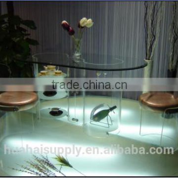 living room furniture clear glass table