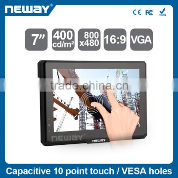 7 inch 16:9 & 4:3 switchable 10-point touch capacitive screen