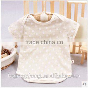 Organic cotton body suit short sleeves triangle ha garments