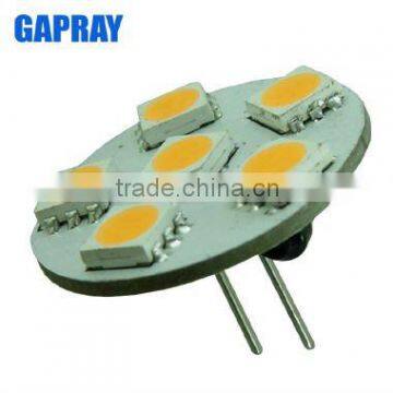 ce rohs back-pin 6leds SMD 5050 led g4 12v 1w