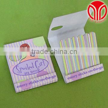 wholesale nail file customized logo disposable emery board paper Nail File wooden Material Matchbook Nail File