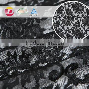 Wholesale Cheap Black 100 Poly Voile Lace Dress Making Fabric for Sexy Grown Dress