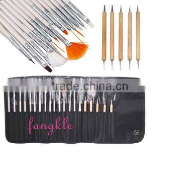 hotselling 20pcs nail dotting nail brush kit