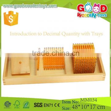 Handmade Montessori Wooden Toys Introduction to Decimal Quantity with Trays