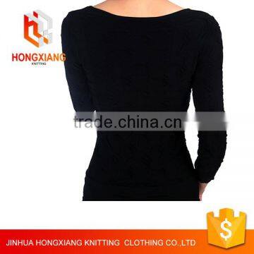 Custom Slim Fit Round Neck Long-sleeved Clothing Ladies Seamless Printing T-shirt photo-2